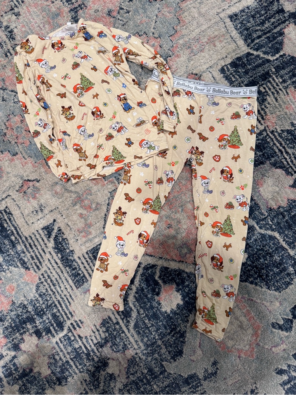 Bellabu Bear Paw Patrol Christmas Kids Pajama Set
